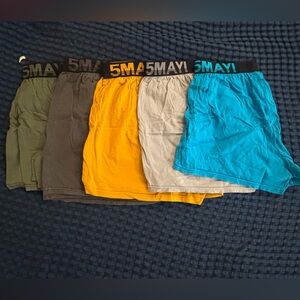 5Mayi Men's Boxer Briefs - Multi-Color Pack of 5